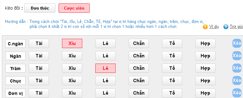 cược xiên